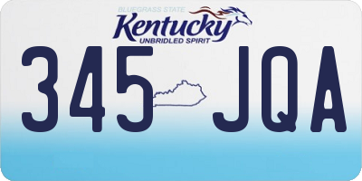 KY license plate 345JQA