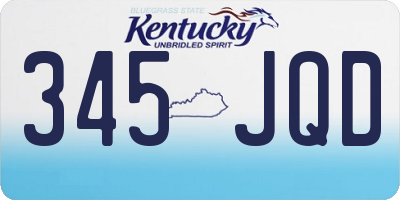 KY license plate 345JQD