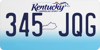 KY license plate 345JQG