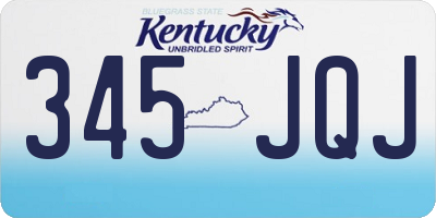 KY license plate 345JQJ