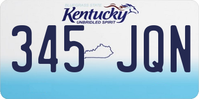KY license plate 345JQN