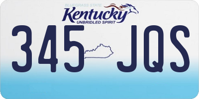 KY license plate 345JQS