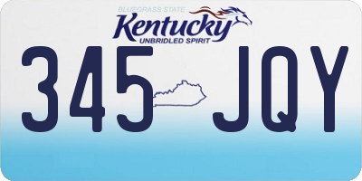 KY license plate 345JQY