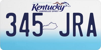 KY license plate 345JRA