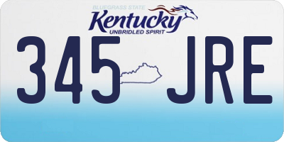 KY license plate 345JRE