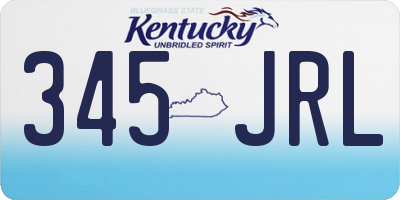 KY license plate 345JRL