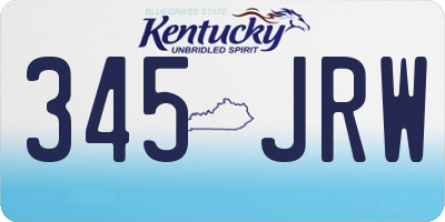 KY license plate 345JRW