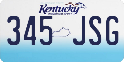 KY license plate 345JSG