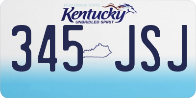 KY license plate 345JSJ