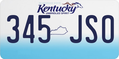 KY license plate 345JSO