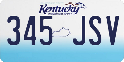 KY license plate 345JSV