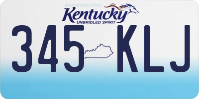 KY license plate 345KLJ
