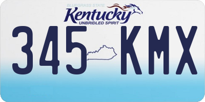 KY license plate 345KMX