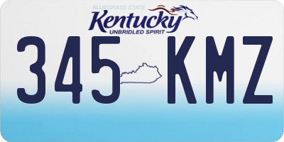 KY license plate 345KMZ