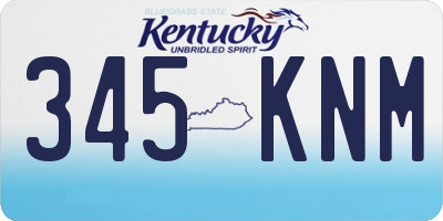 KY license plate 345KNM