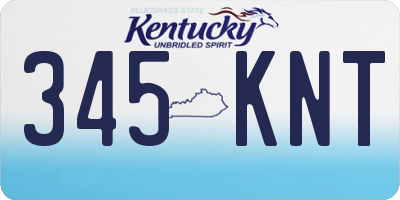 KY license plate 345KNT