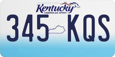 KY license plate 345KQS