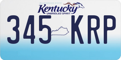 KY license plate 345KRP