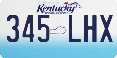 KY license plate 345LHX