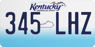 KY license plate 345LHZ