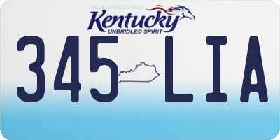 KY license plate 345LIA