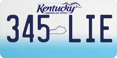 KY license plate 345LIE