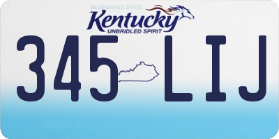 KY license plate 345LIJ