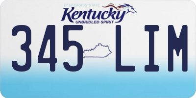 KY license plate 345LIM