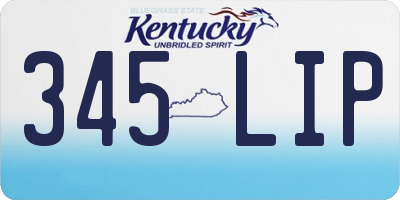 KY license plate 345LIP
