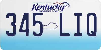 KY license plate 345LIQ