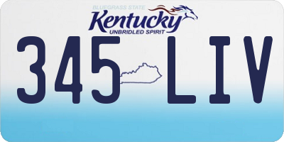 KY license plate 345LIV