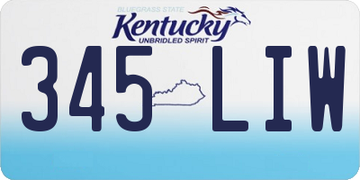 KY license plate 345LIW