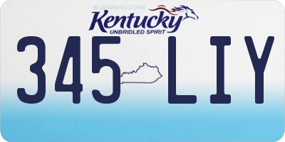 KY license plate 345LIY