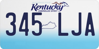 KY license plate 345LJA