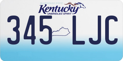 KY license plate 345LJC