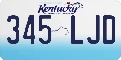 KY license plate 345LJD