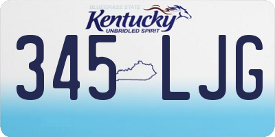 KY license plate 345LJG