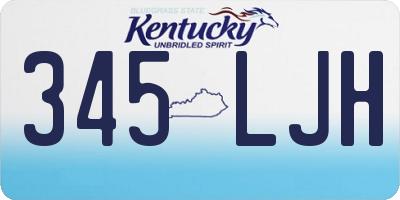 KY license plate 345LJH