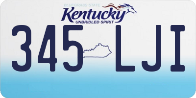 KY license plate 345LJI