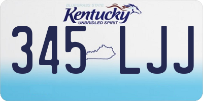 KY license plate 345LJJ