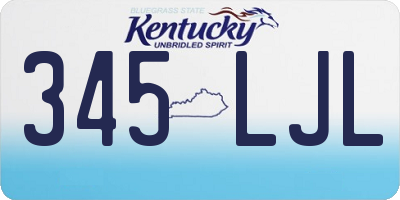 KY license plate 345LJL