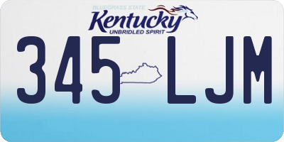 KY license plate 345LJM