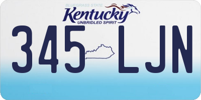 KY license plate 345LJN
