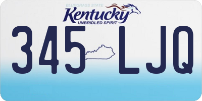 KY license plate 345LJQ