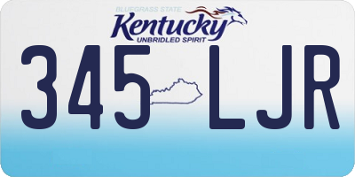 KY license plate 345LJR