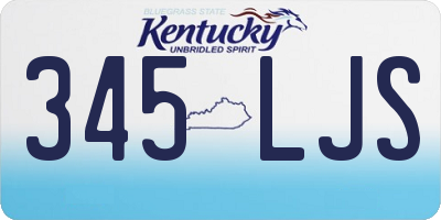 KY license plate 345LJS