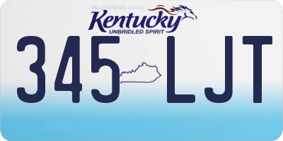 KY license plate 345LJT