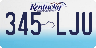 KY license plate 345LJU