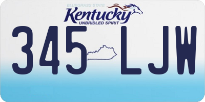 KY license plate 345LJW