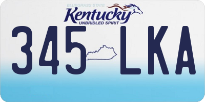 KY license plate 345LKA